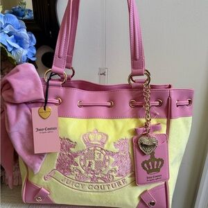 Juicy Couture Classic Scottie Dogs Tote - Yellow Iris